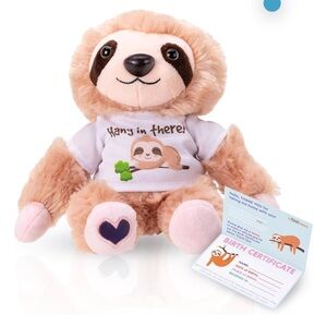 Cute Sloth Plush Toy with T-Shirt
